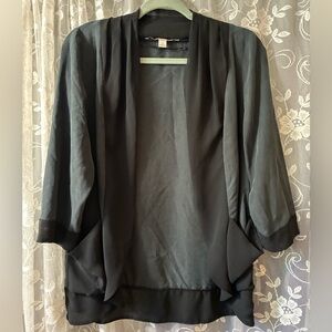 Lauren Conrad Elegant Black Open-Front Cardigan size medium